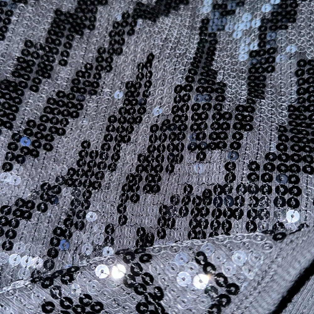 Jacob Sequinned Ribbed Zebra Tank Top - Picture 5 of 8